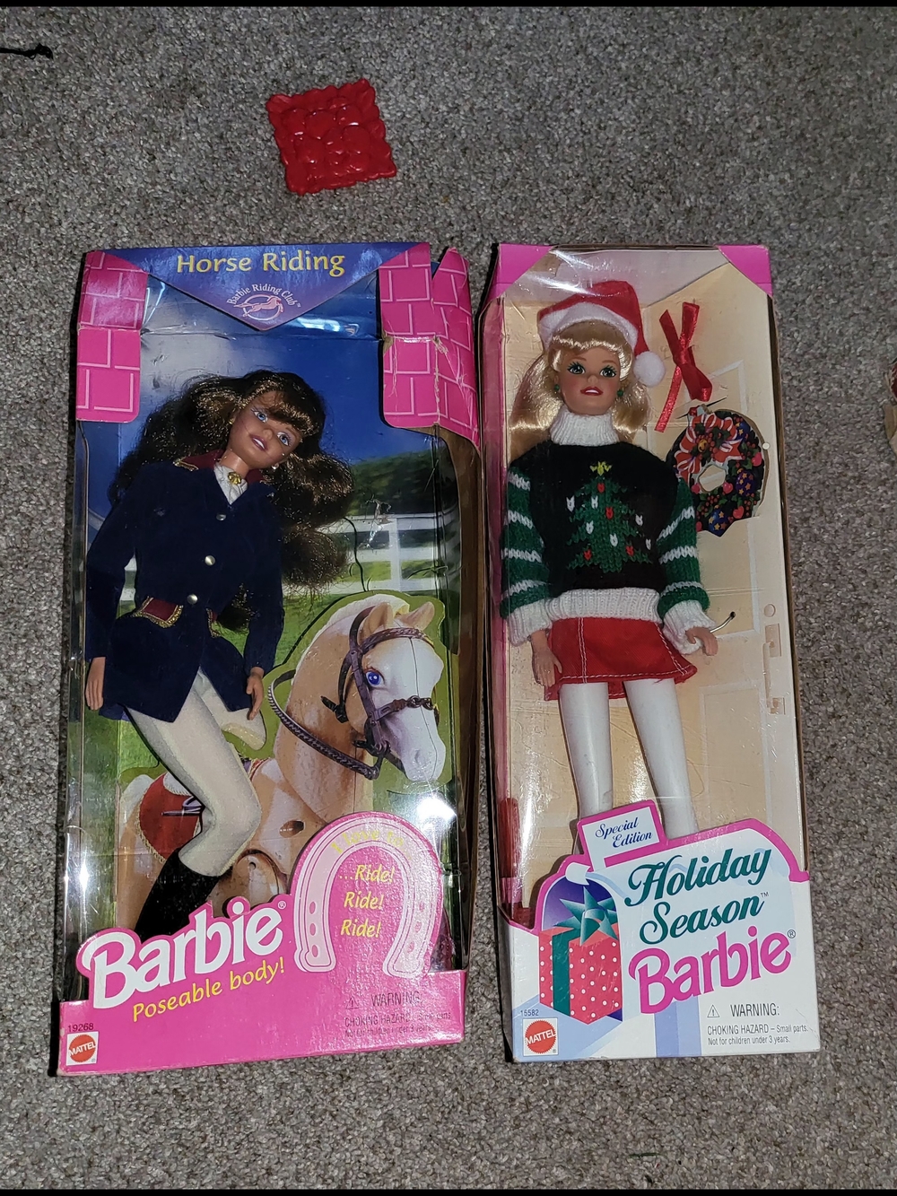 1997 Mattel Horse Riding Barbie Riding Club doll 1996 Holiday Ugly Sweater